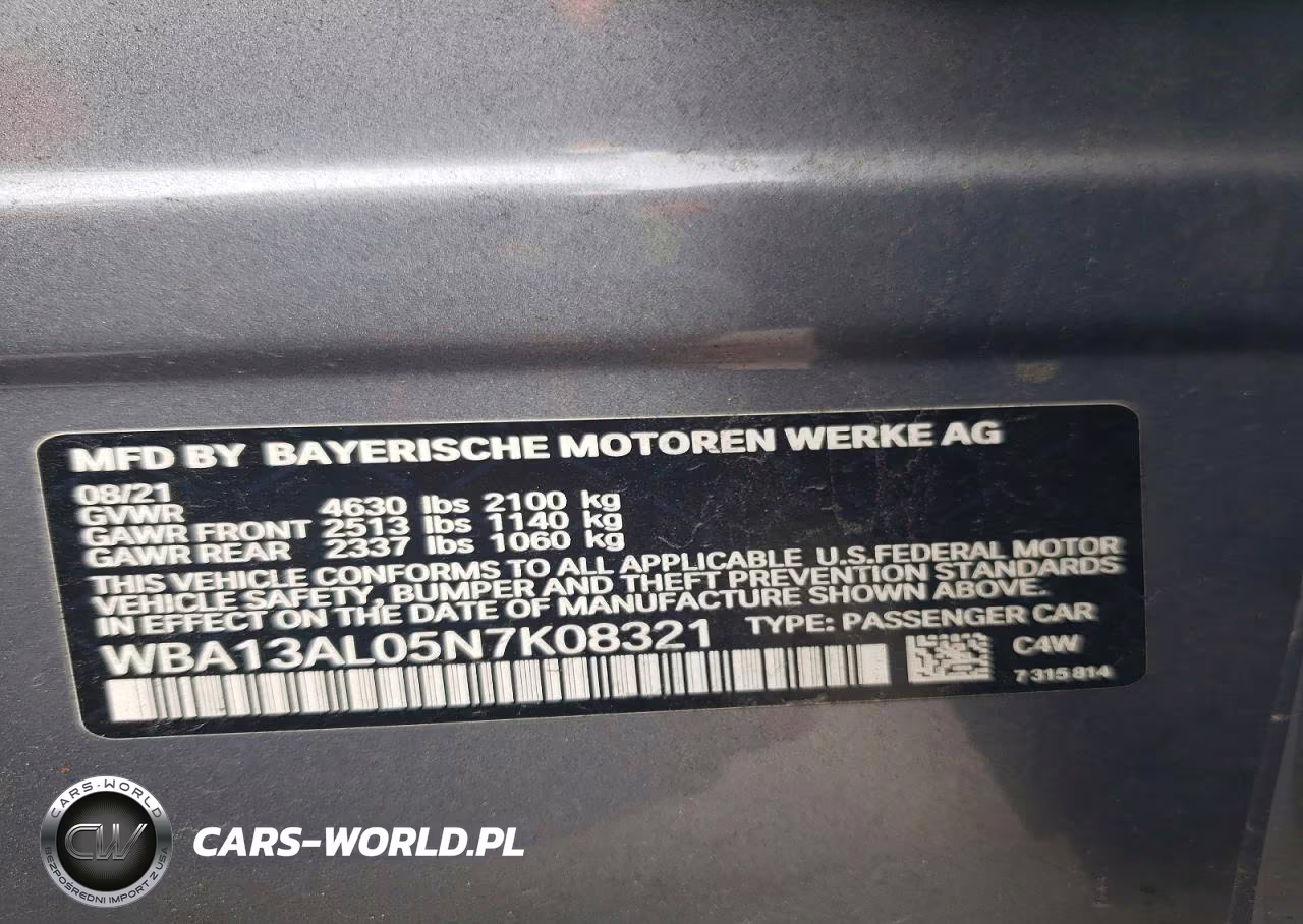 2022 BMW M235Xi VIN:WBA13AL05N7K08321 - 13