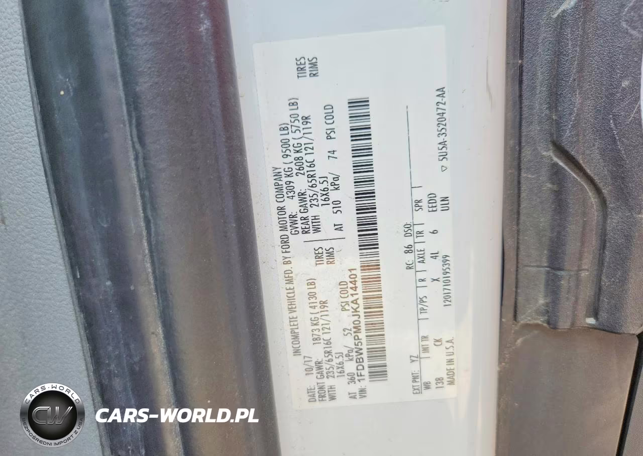 2018 Ford Transit T-350 VIN:1FDBW5PM0JKA14401 - 12