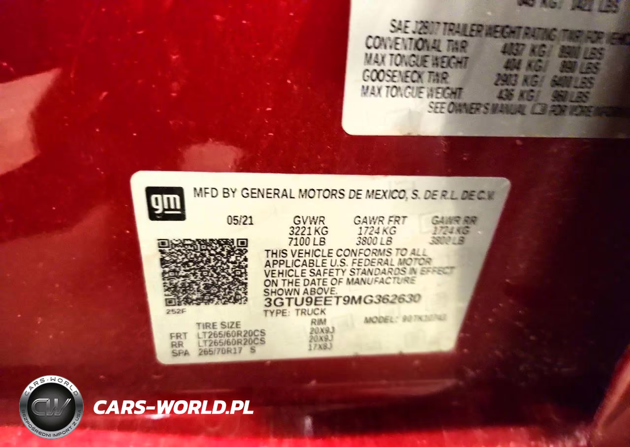 2021 GMC Sierra K1500 At4 VIN:3GTU9EET9MG362630 - 12