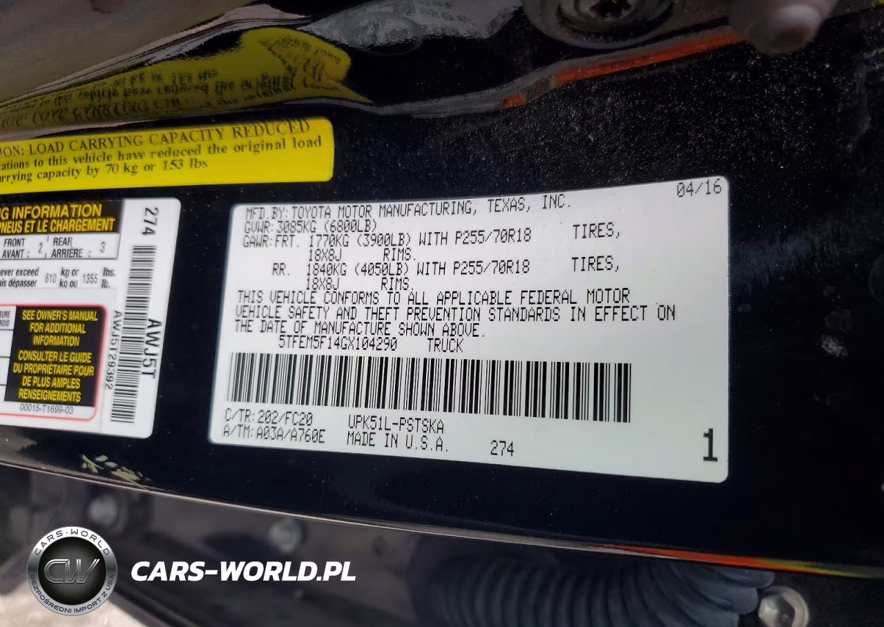 2016 Toyota Tundra Crewmax Sr5 VIN:5TFEM5F14GX104290 - 12