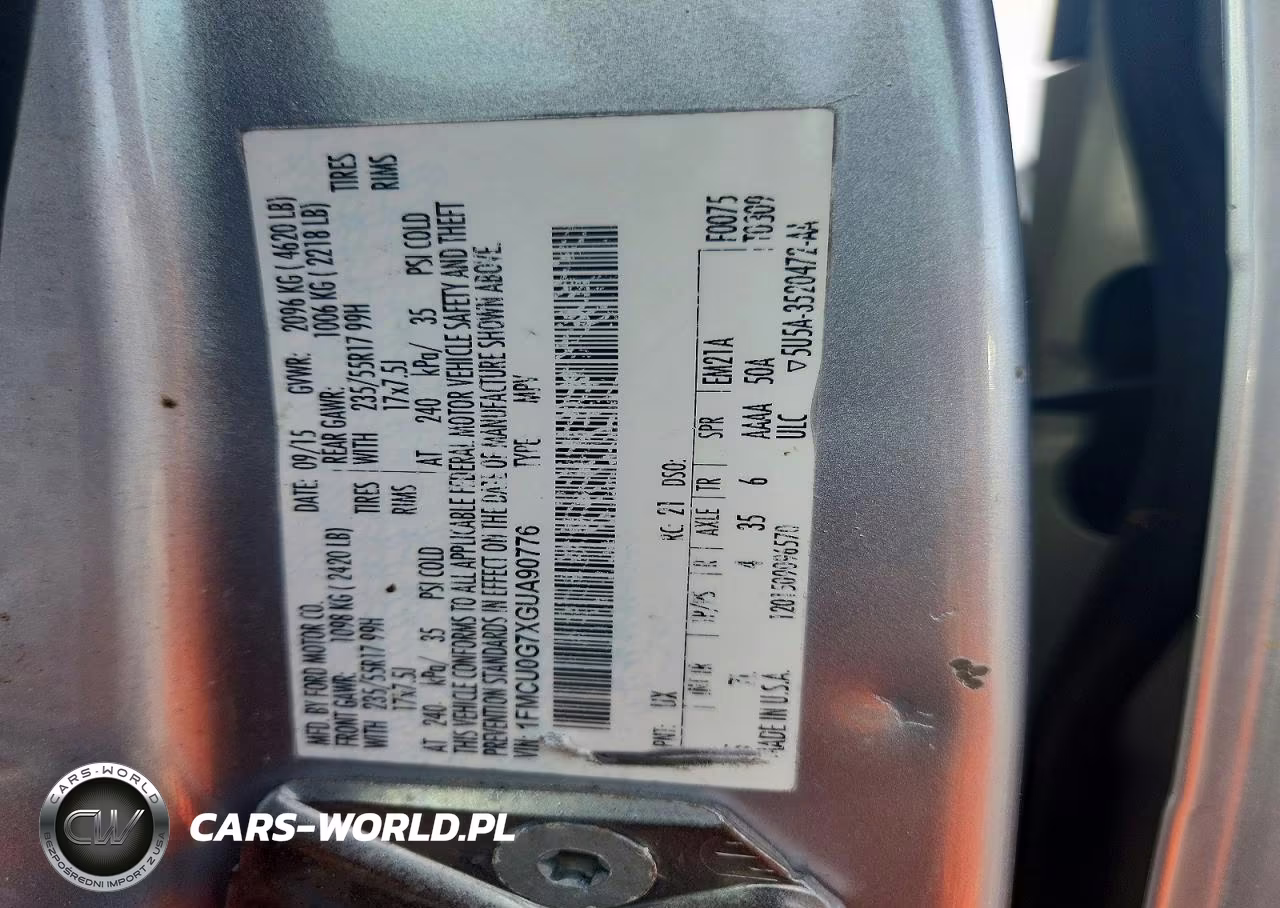 2016 Ford Escape Se VIN:1FMCU0G7XGUA90776 - 13