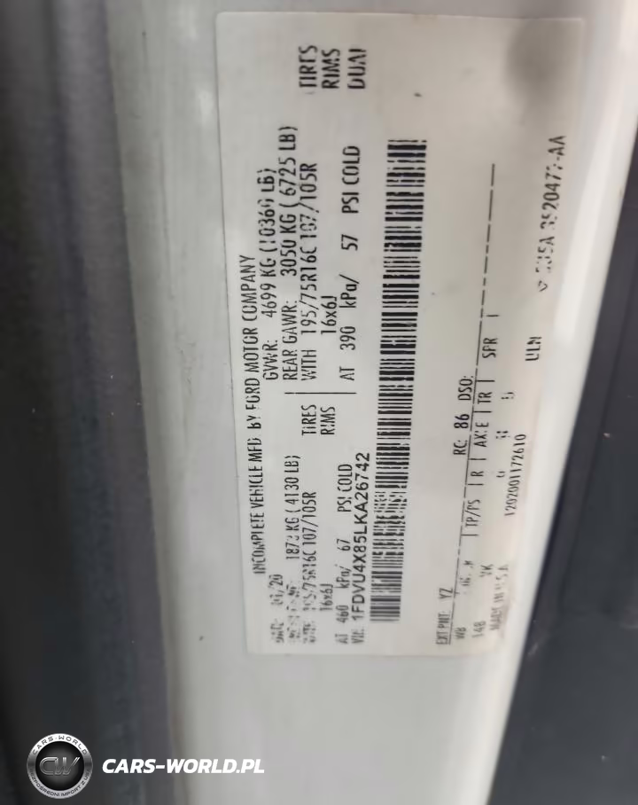 2020 Ford Transit T-350 Hd Handicap Acce VIN:1FDVU4X85LKA26742 - 13