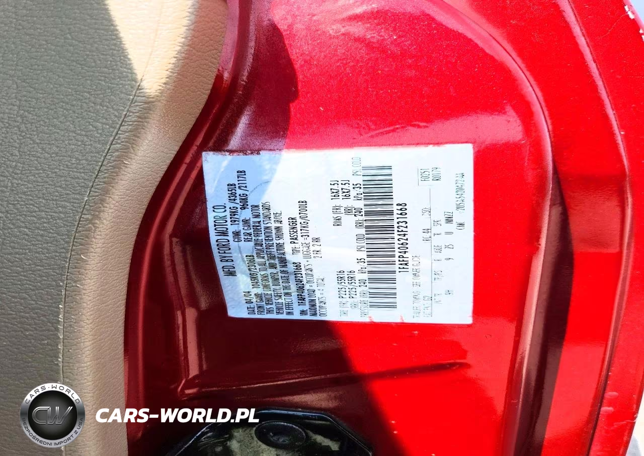 2004 Ford Mustang VIN:1FAFP40624F231668 - 12