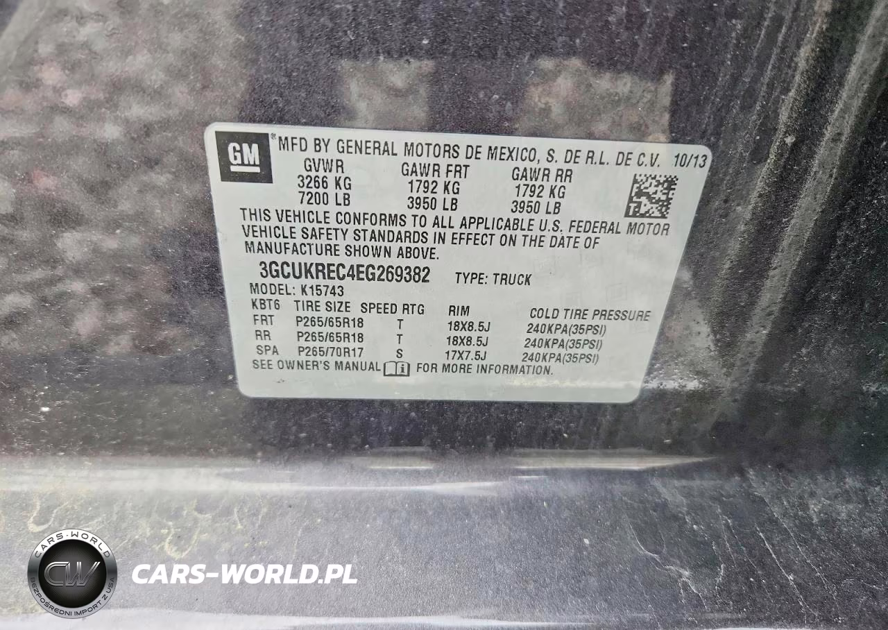 2014 Chevrolet Silverado K1500 Lt VIN:3GCUKREC4EG269382 - 12