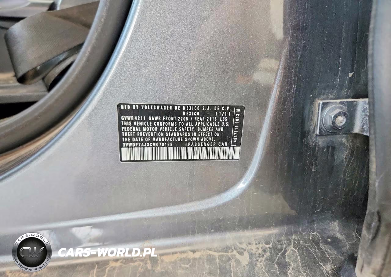2012 Volkswagen Jetta Se VIN:3VWDP7AJ3CM079188 - 13