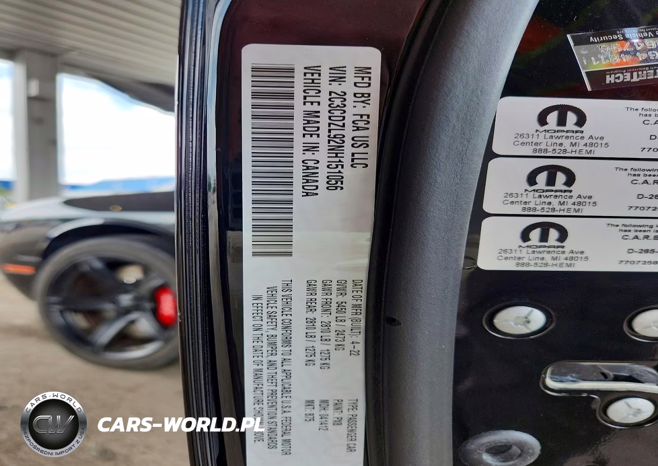 2022 Dodge Challenger Srt Hellcat Redeye VIN:2C3CDZL92NH151056 - 12