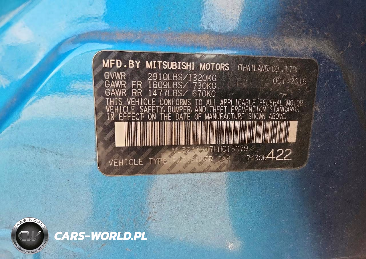 2017 Mitsubishi Mirage Es VIN:ML32A3HJ7HH015079 - 12