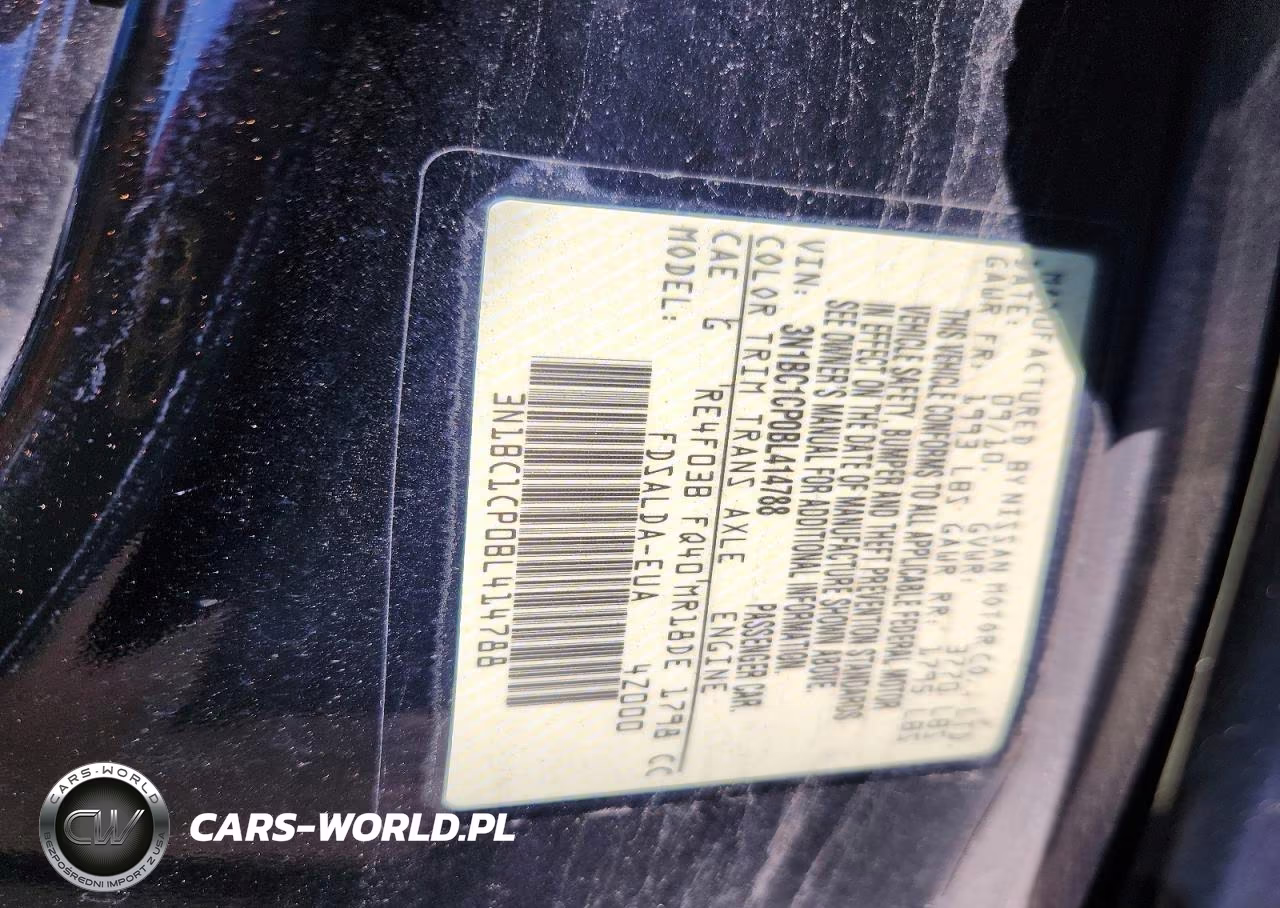 2011 Nissan Versa 1.8 S VIN:3N1BC1CP0BL414788 - 12