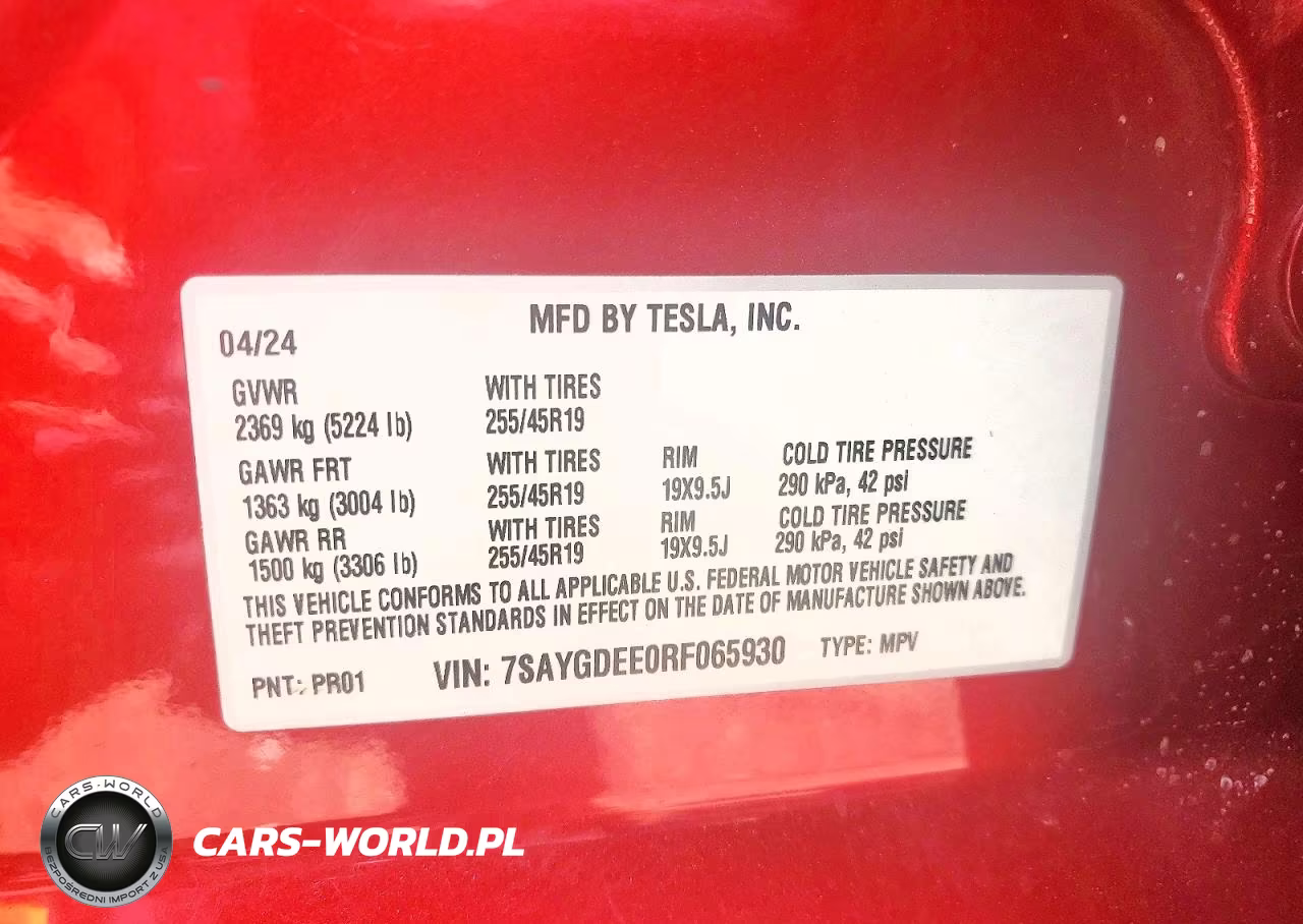 2024 Tesla Model Y VIN:7SAYGDEE0RF065930 - 12