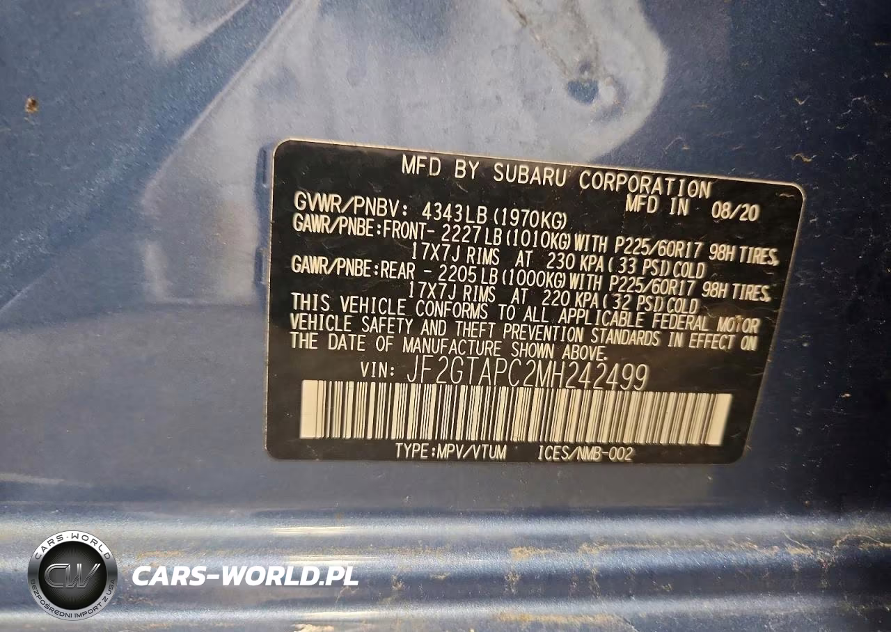2021 Subaru Crosstrek Premium VIN:JF2GTAPC2MH242499 - 12
