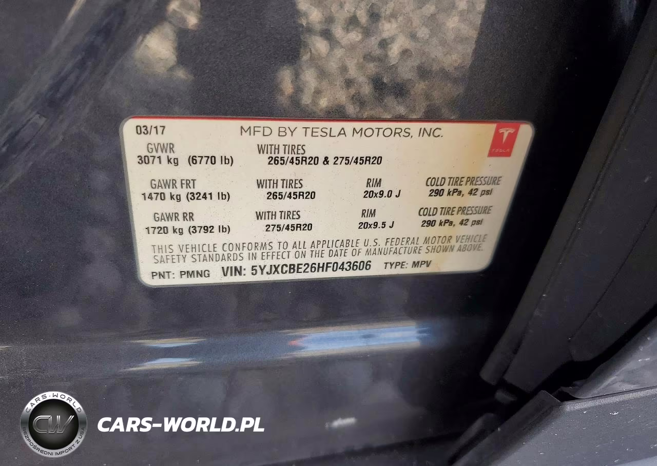 2017 Tesla Model X VIN:5YJXCBE26HF043606 - 12