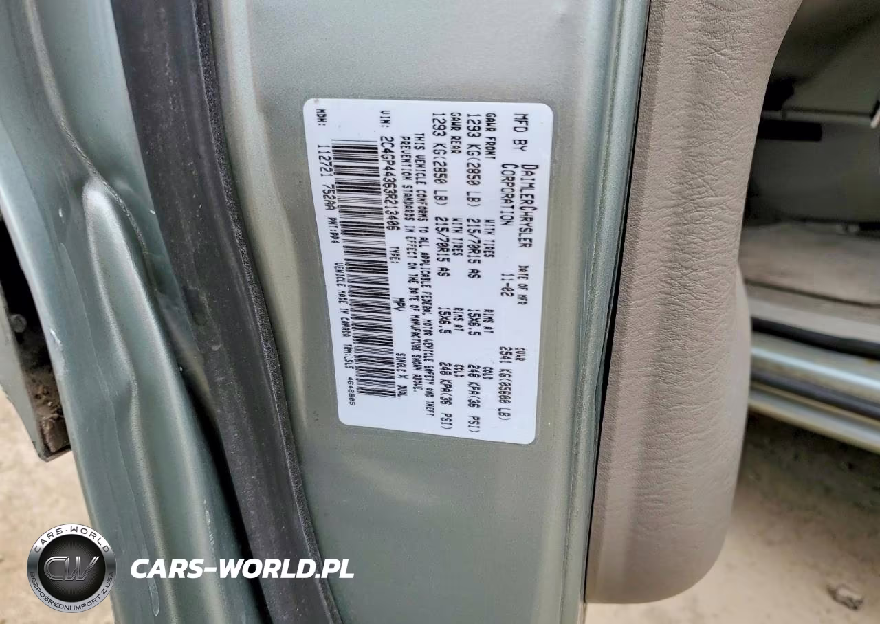 2003 Chrysler Town & Country Lx VIN:2C4GP44363R213406 - 13