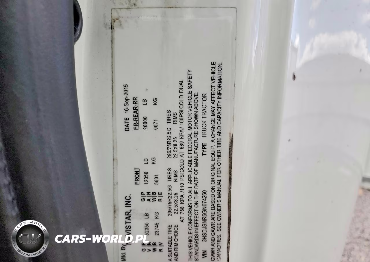 2022 International Truck VIN:3HSDJSNR6GN074260 - 12