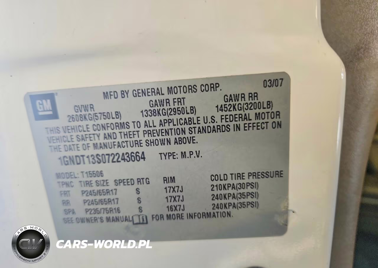 2007 Chevrolet Trailblazer Ls VIN:1GNDT13S072243664 - 13