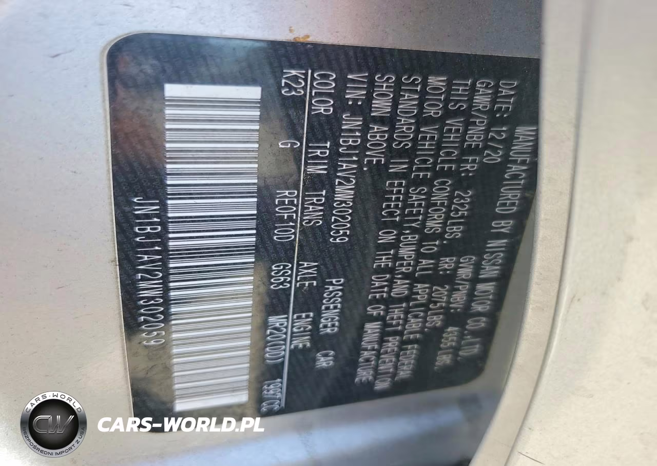 2021 Nissan Rogue Sport S VIN:JN1BJ1AV2MW302059 - 13