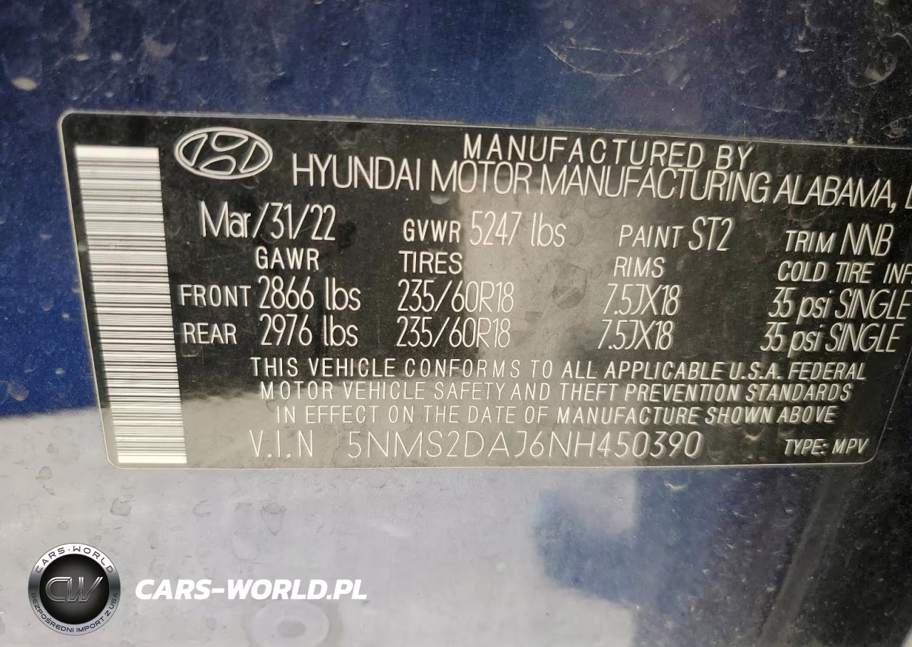 2022 Hyundai Santa Fe Sel VIN:5NMS2DAJ6NH450390 - 14