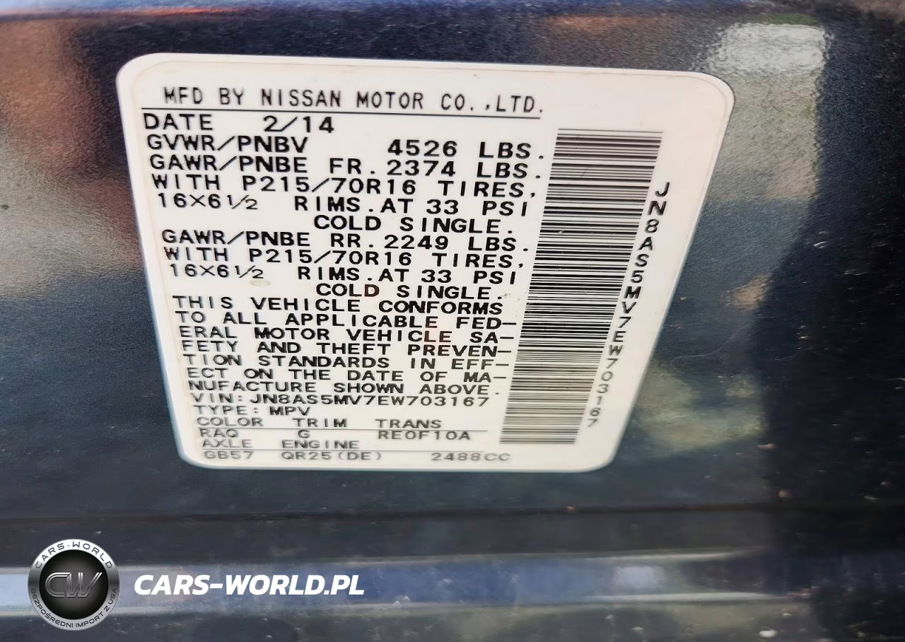 2014 Nissan Rogue Select S VIN:JN8AS5MV7EW703167 - 13
