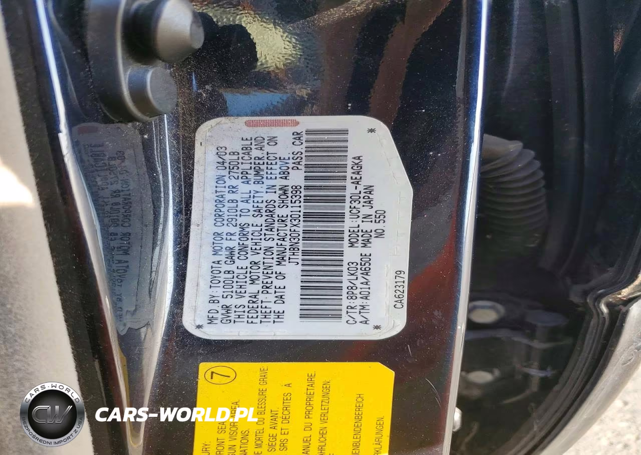 2003 Lexus Ls 430 VIN:JTHBN30FX30115398 - 12