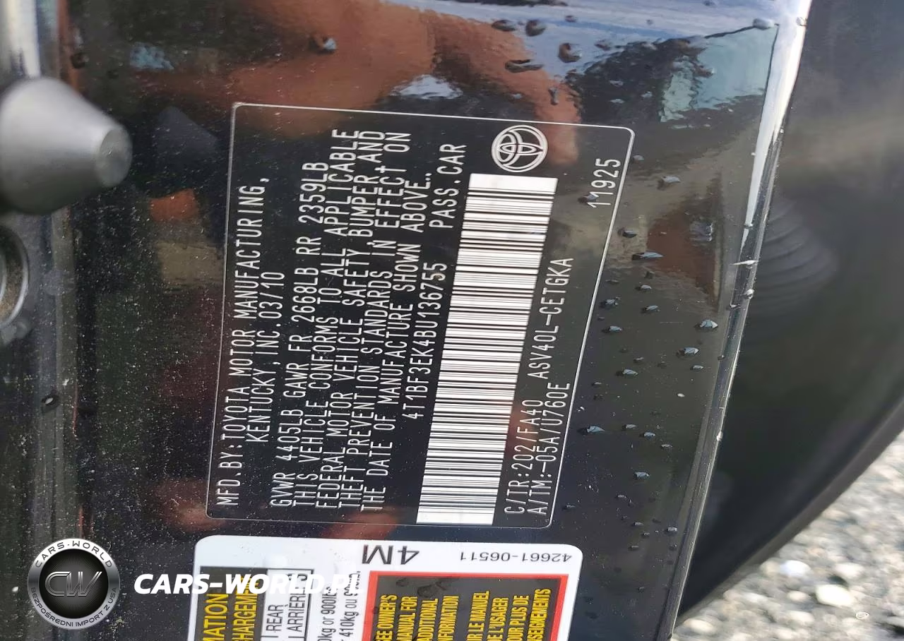 2011 Toyota Camry Xle VIN:4T1BF3EK4BU136755 - 12