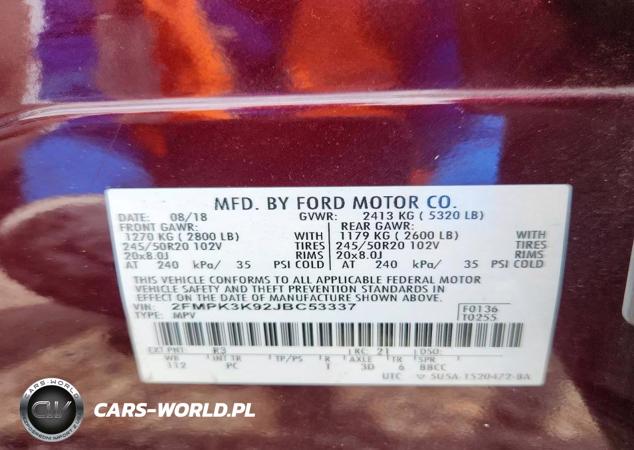 2018 Ford Edge Titanium VIN:2FMPK3K92JBC53337 - 14