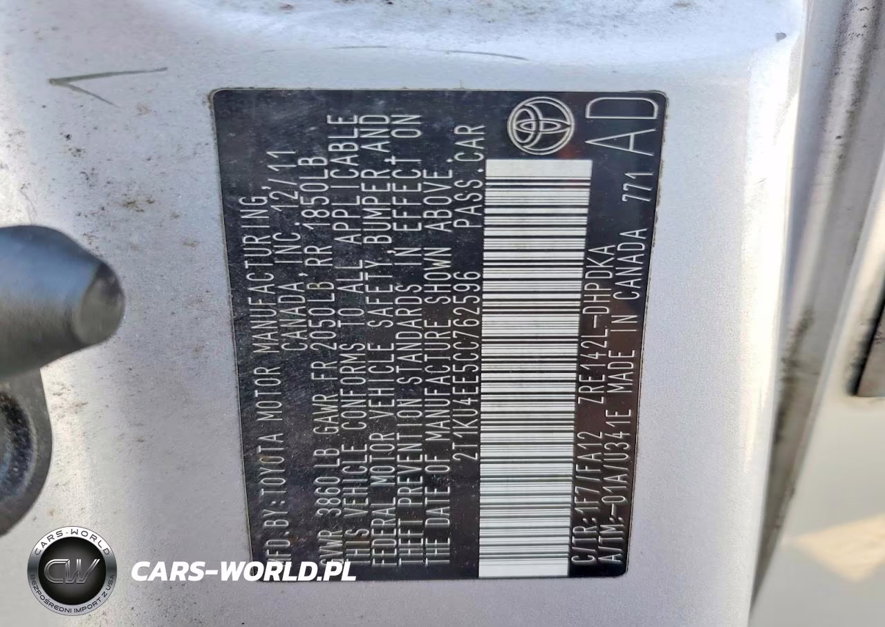 2012 Toyota Matrix L VIN:2T1KU4EE5CC762596 - 13
