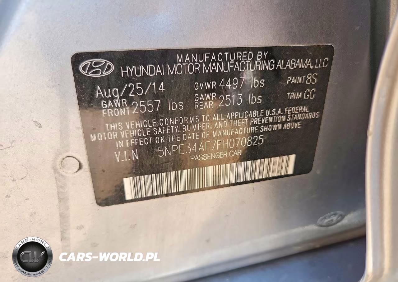 2015 Hyundai Sonata Limited VIN:5NPE34AF7FH070825 - 12