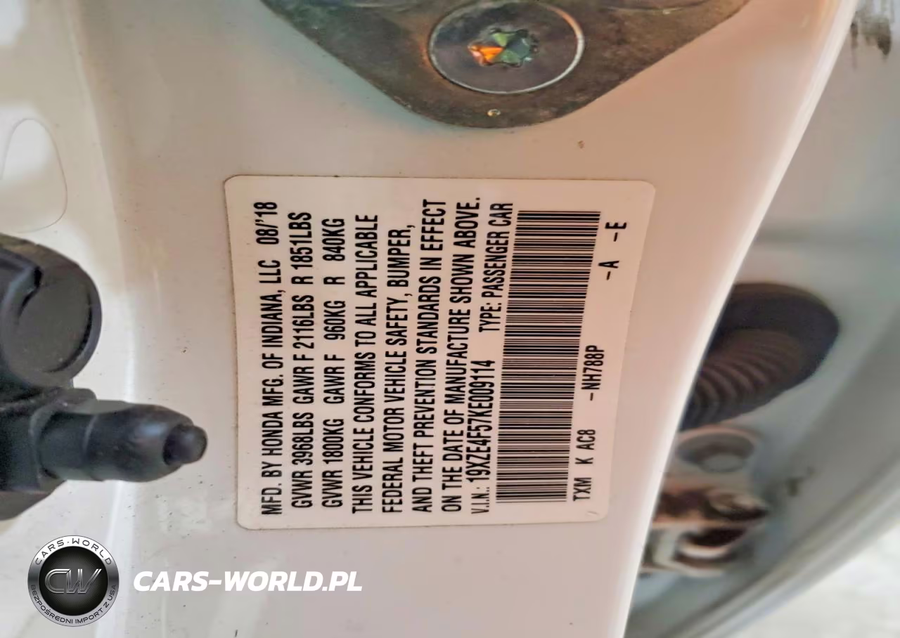 2019 Honda Insight Ex VIN:19XZE4F57KE009114 - 13