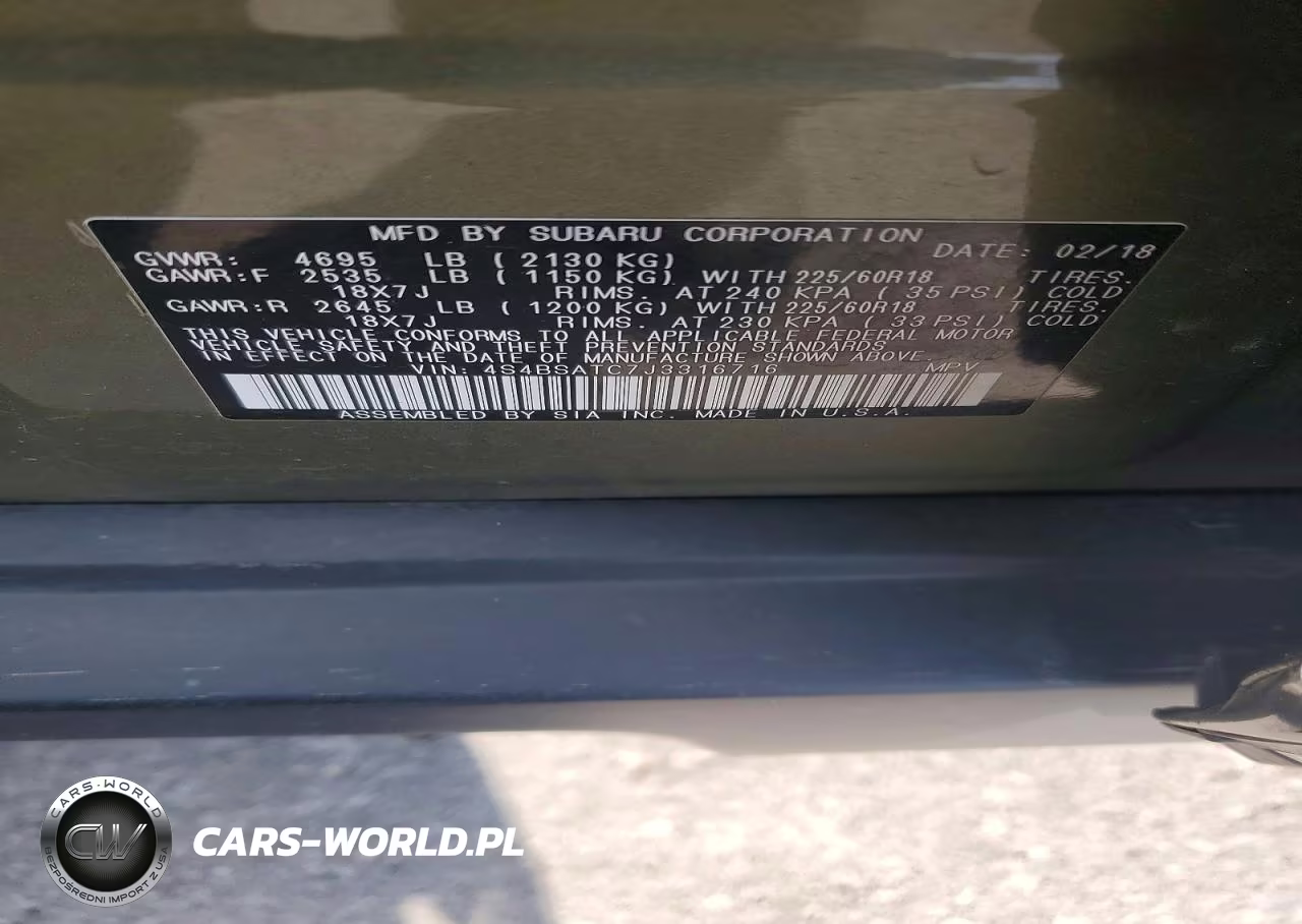 2018 Subaru Outback Touring VIN:4S4BSATC7J3316716 - 13