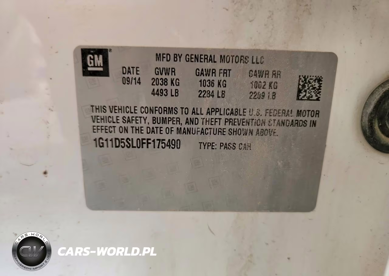 2015 Chevrolet Malibu 2Lt VIN:1G11D5SL0FF175490 - 12
