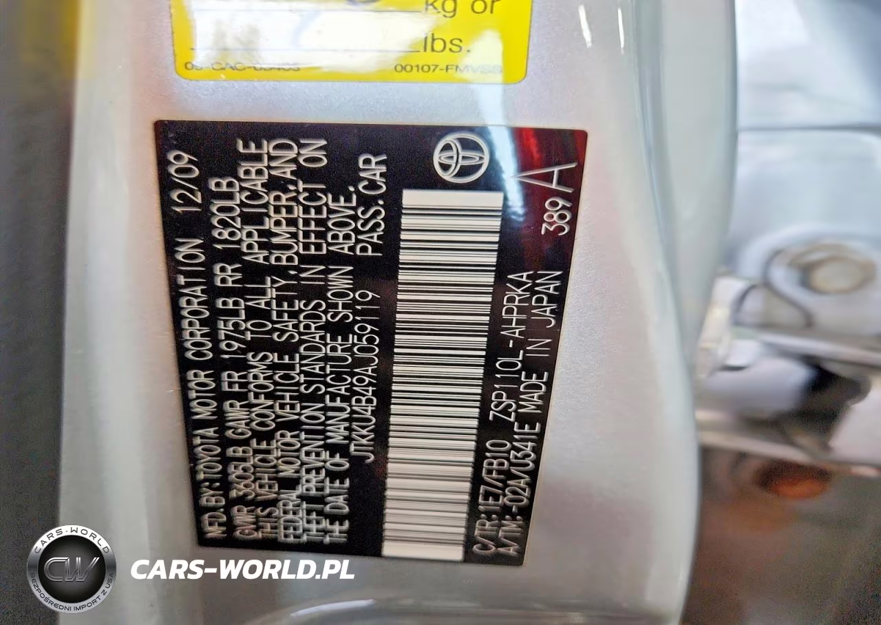 2010 Scion Xd Base VIN:JTKKU4B49AJ059119 - 12