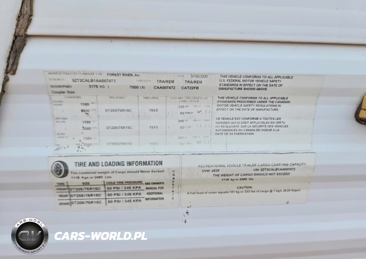 2010 Forest River Catalina Camper VIN:5ZT2CALB1AA007472 - 8