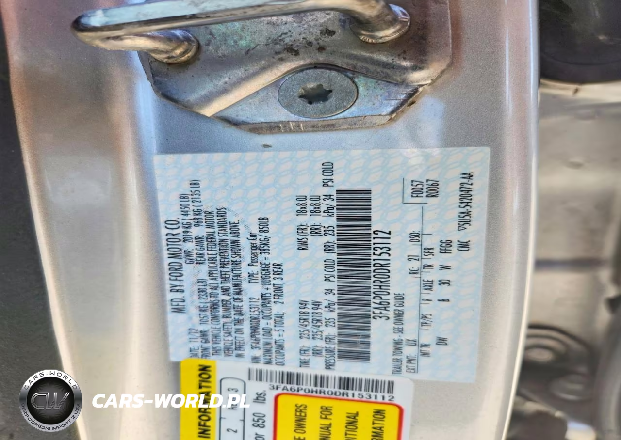 2013 Ford Fusion Se VIN:3FA6P0HR0DR153112 - 12