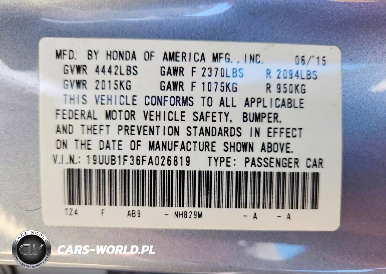 2015 Acura Tlx VIN:19UUB1F36FA026819 - 13