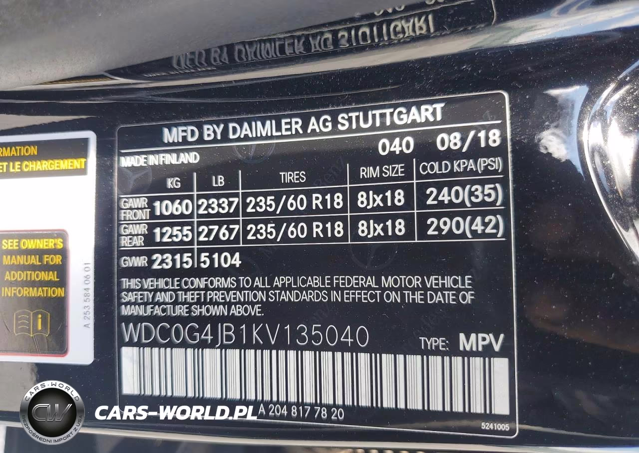 2019 Mercedes-Benz Glc 300 VIN:WDC0G4JB1KV135040 - 13
