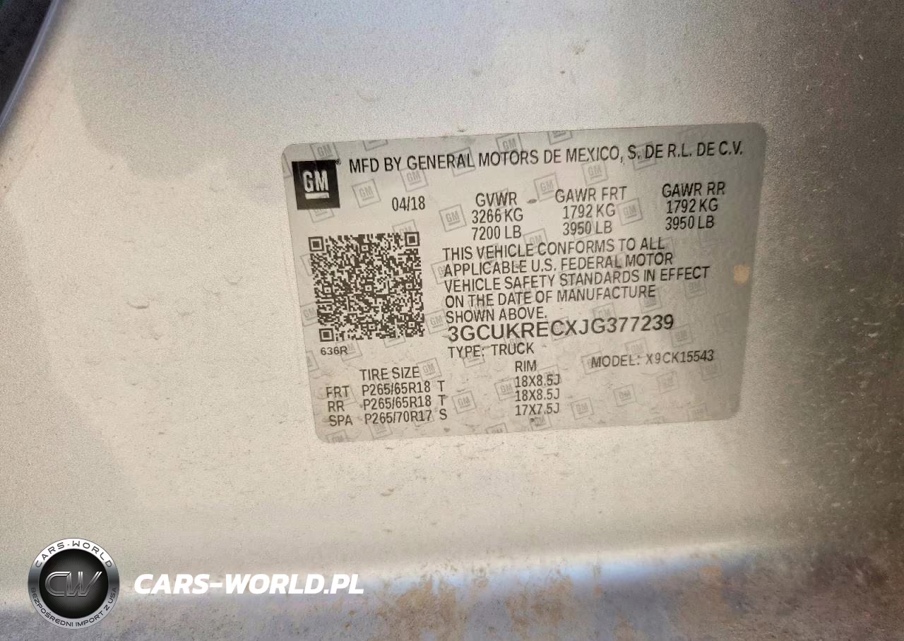 2018 Chevrolet Silverado K1500 Lt VIN:3GCUKRECXJG377239 - 12