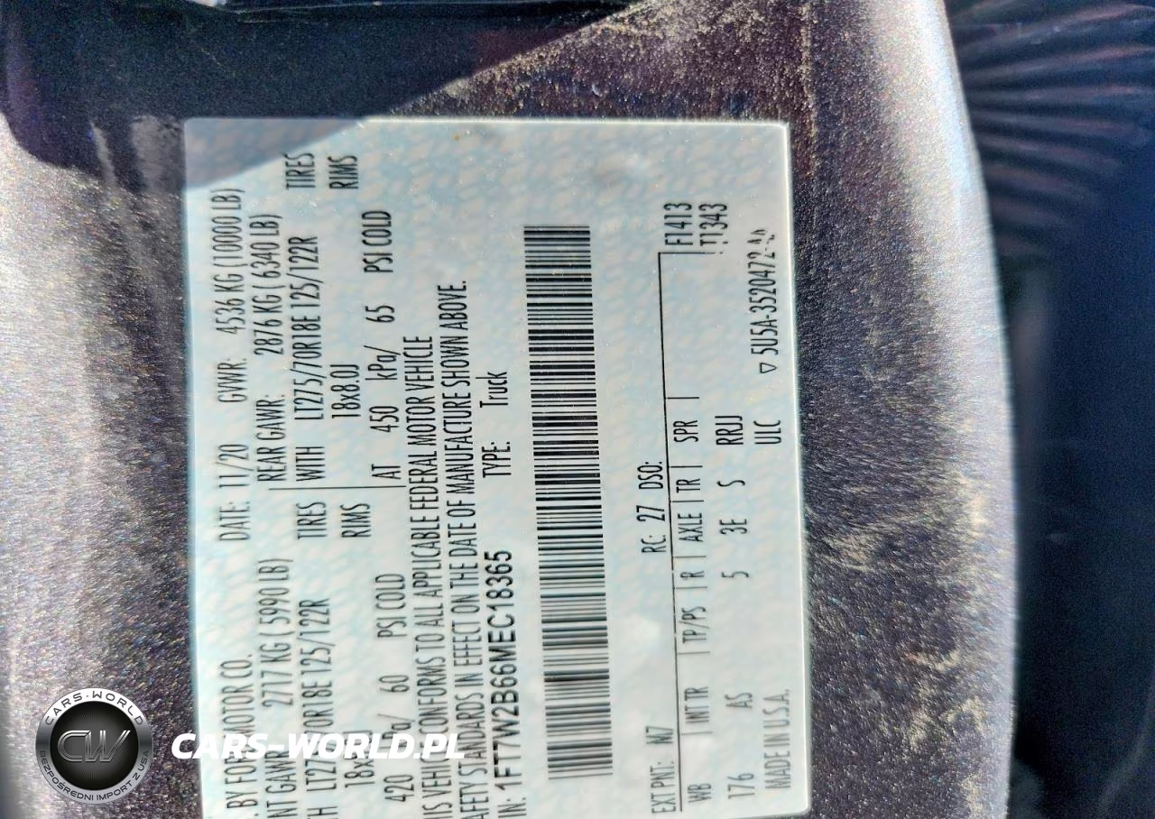 2021 Ford F250 Super Duty VIN:1FT7W2B66MEC18365 - 13