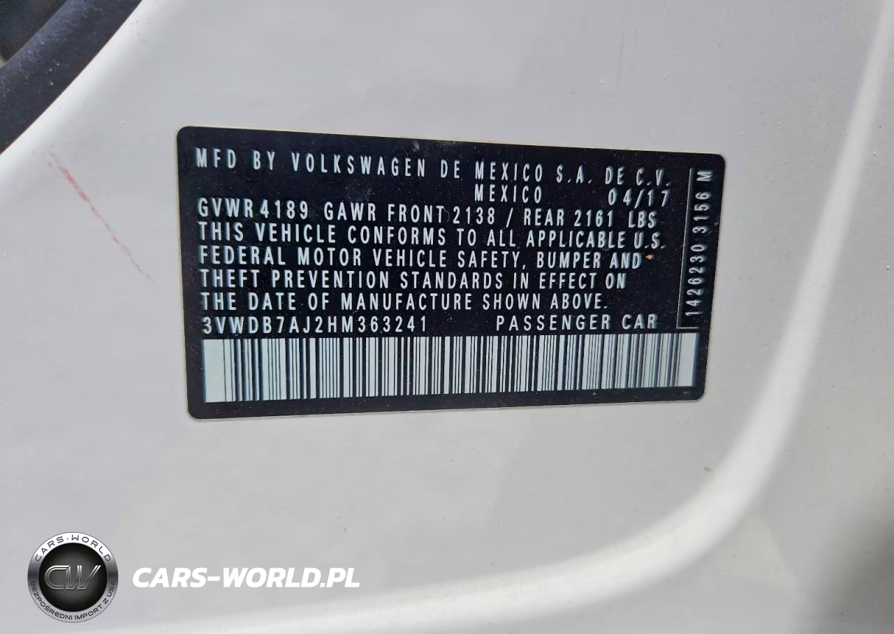 2017 Volkswagen Jetta Se VIN:3VWDB7AJ2HM363241 - 13