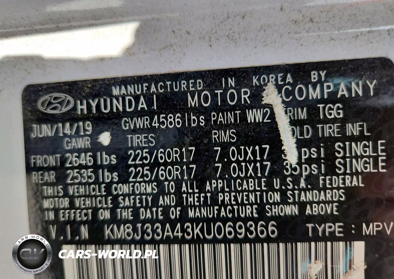 2019 Hyundai Tucson Value VIN:KM8J33A43KU069366 - 13