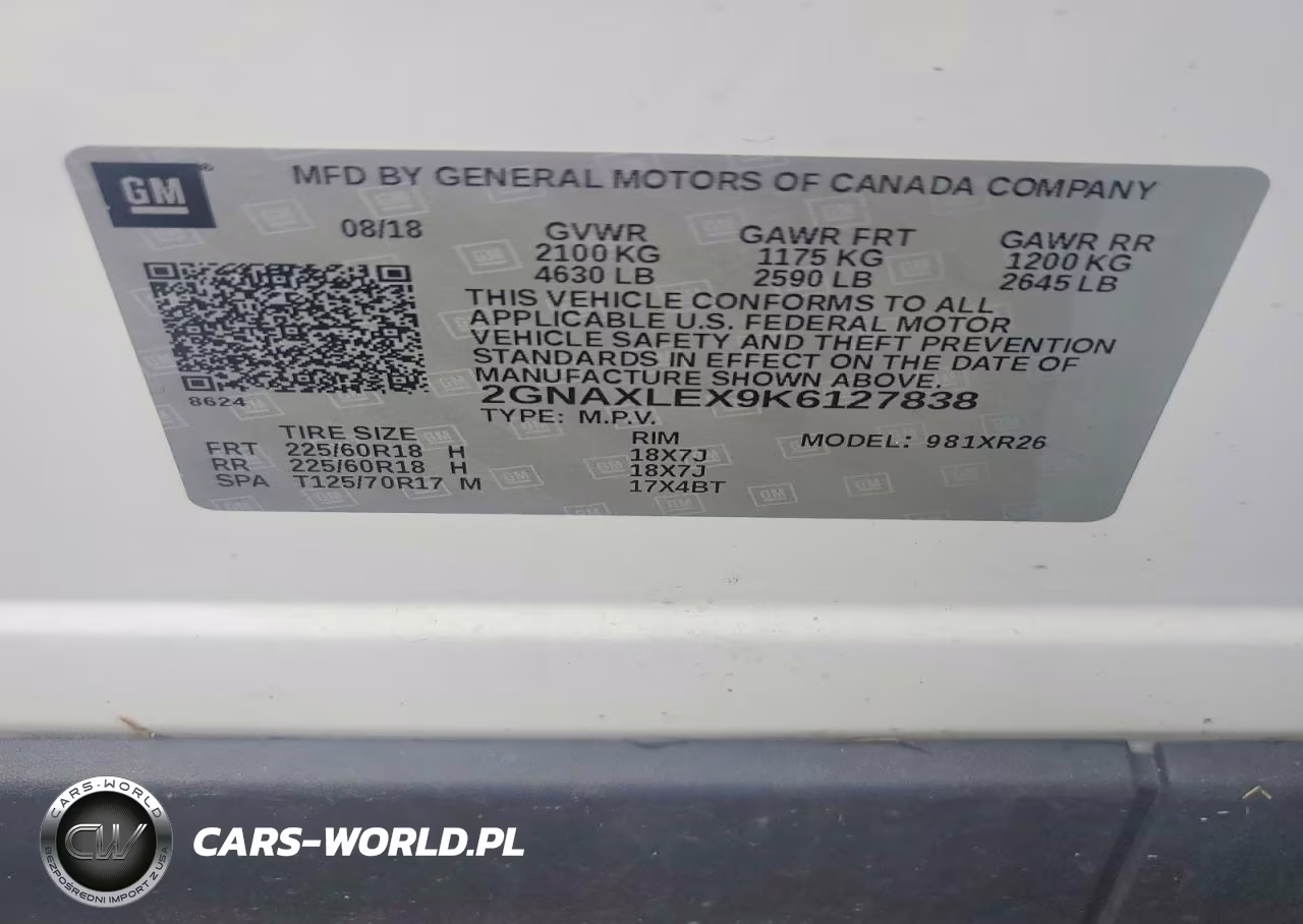 2019 Chevrolet Equinox Lt VIN:2GNAXLEX9K6127838 - 13