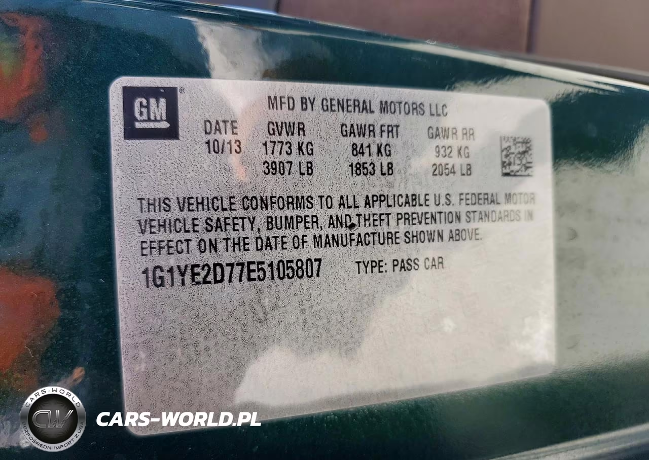 2014 Chevrolet Corvette Stingray 3Lt VIN:1G1YE2D77E5105807 - 12