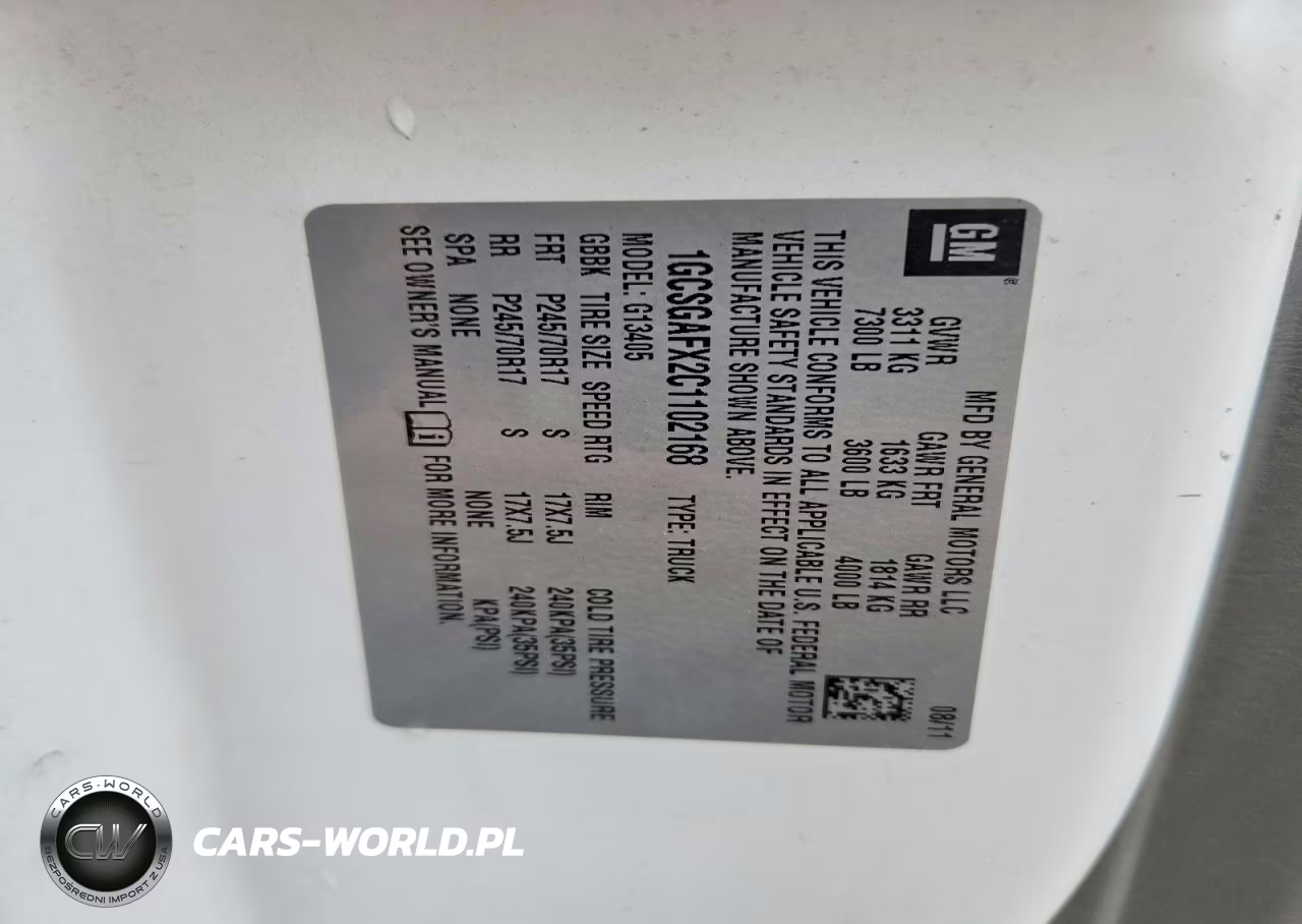 2012 Chevrolet Express 1500 Cargo Delivery Van VIN:1GCSGAFX2C1102168 - 13