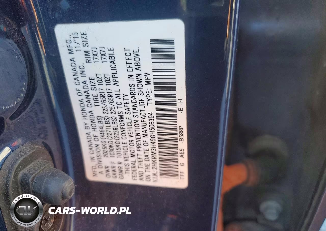 2016 Honda Cr-V Se VIN:2HKRM3H49GH506394 - 13