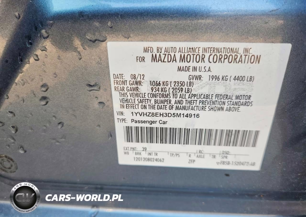 2013 Mazda 6 Touring Plus VIN:1YVHZ8EH3D5M14916 - 12
