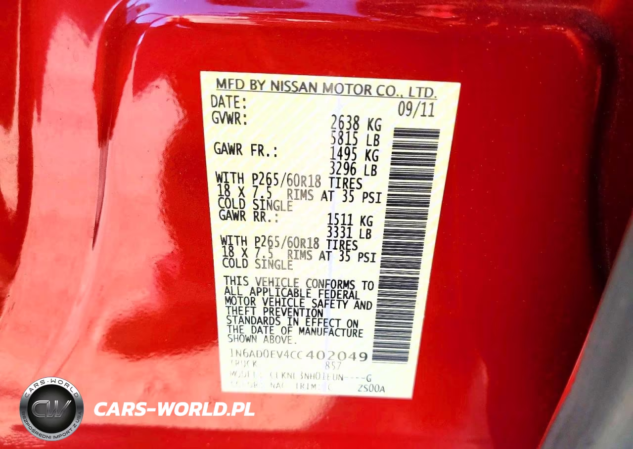 2012 Nissan Frontier S VIN:1N6AD0EV4CC402049 - 13