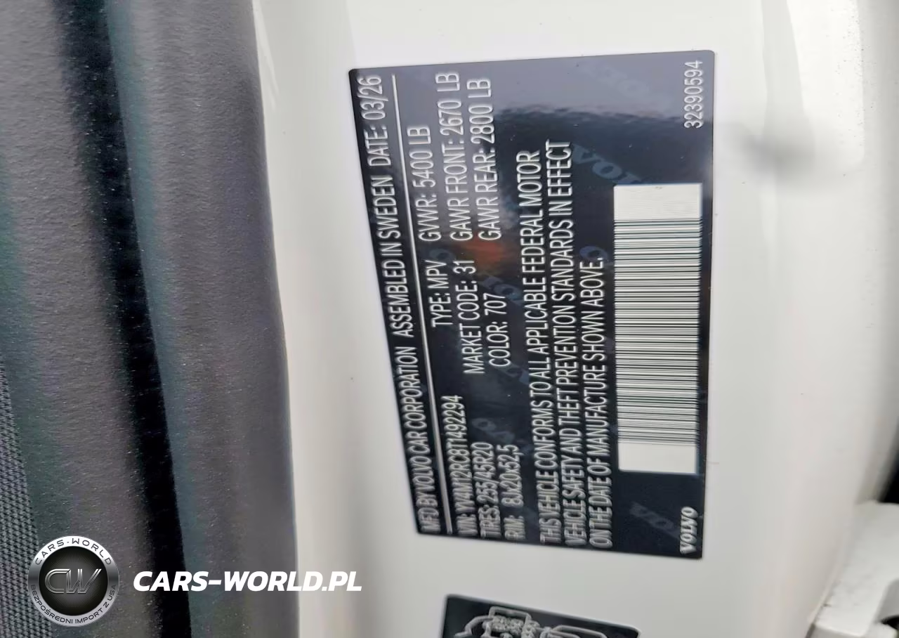 2026 Volvo Xc60 Plus VIN:YV4M12RC8T1492294 - 13