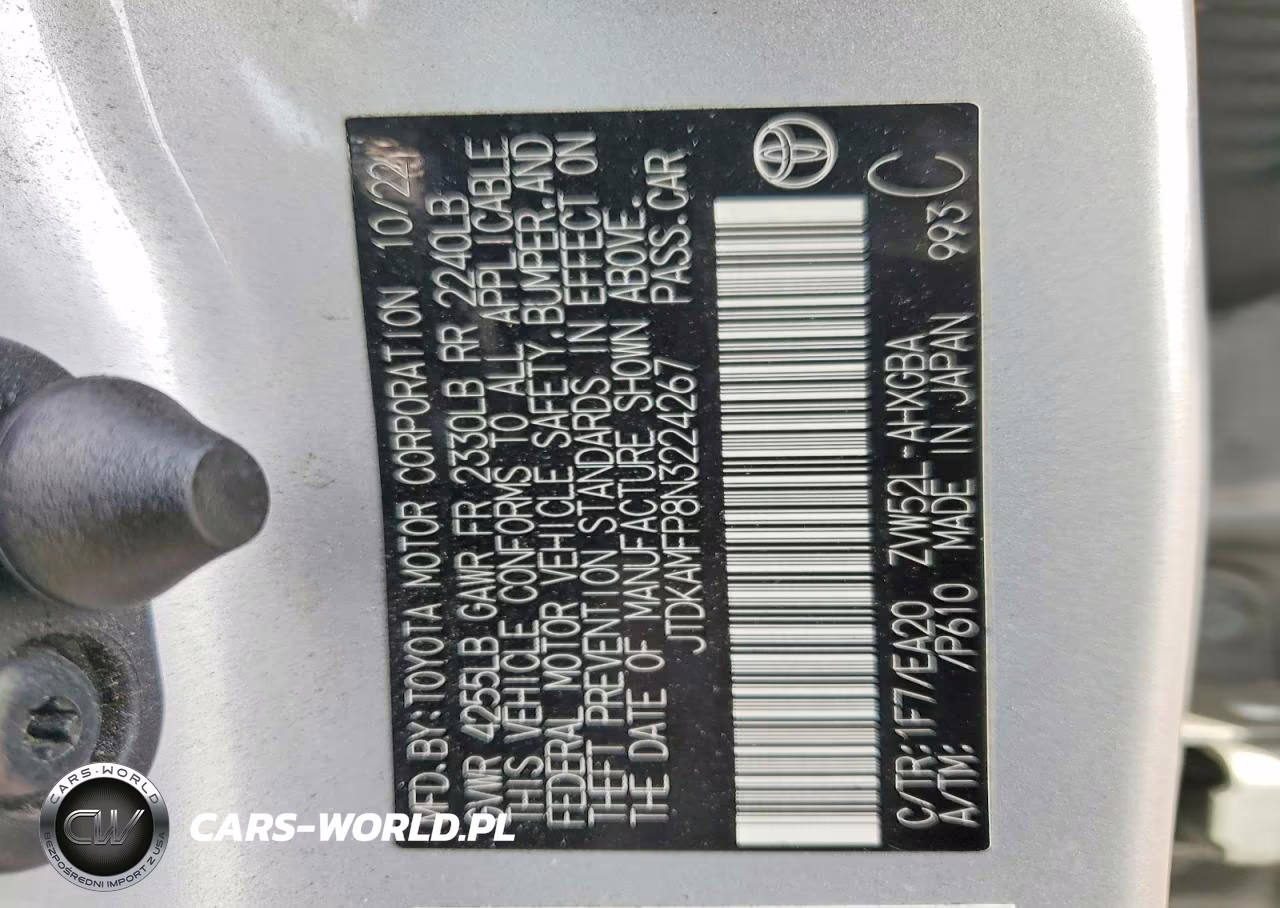 2022 Toyota Prius Prime Xle VIN:JTDKAMFP8N3224267 - 12