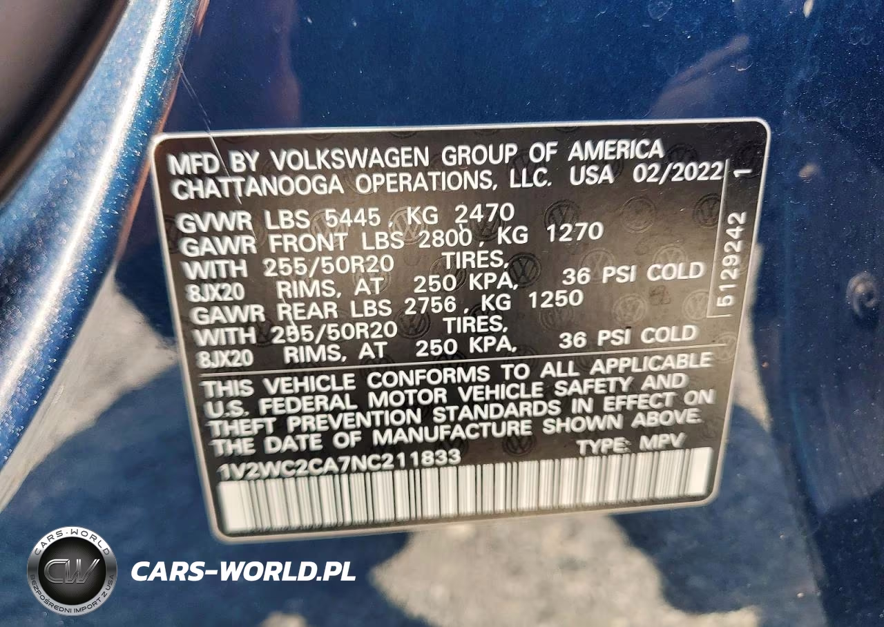 2022 Volkswagen Atlas Cross Sport Se VIN:1V2WC2CA7NC211833 - 13