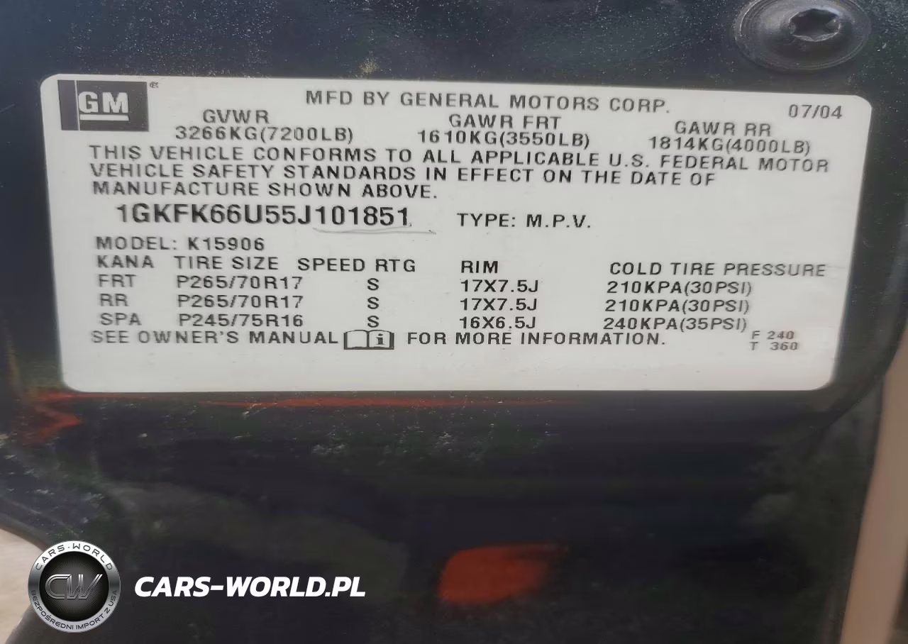 2005 GMC Yukon Xl Denali VIN:1GKFK66U55J101851 - 12