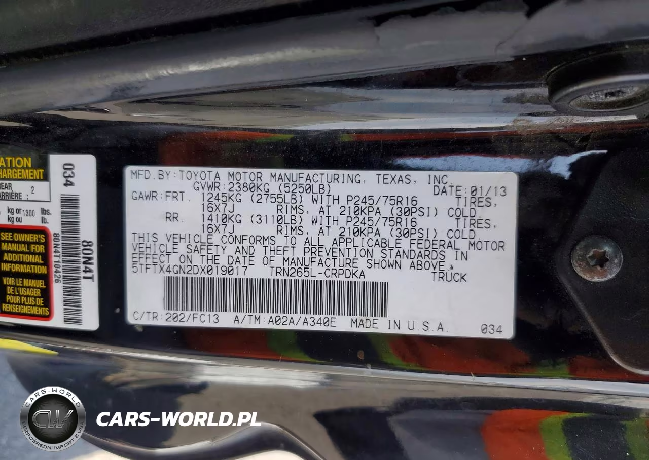 2013 Toyota Tacoma Prerunner Access Cab VIN:5TFTX4GN2DX019017 - 12