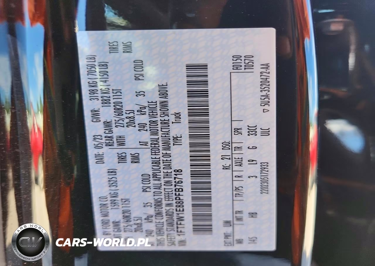 2023 Ford F150 Supercrew VIN:1FTFW1E88PFB76718 - 13